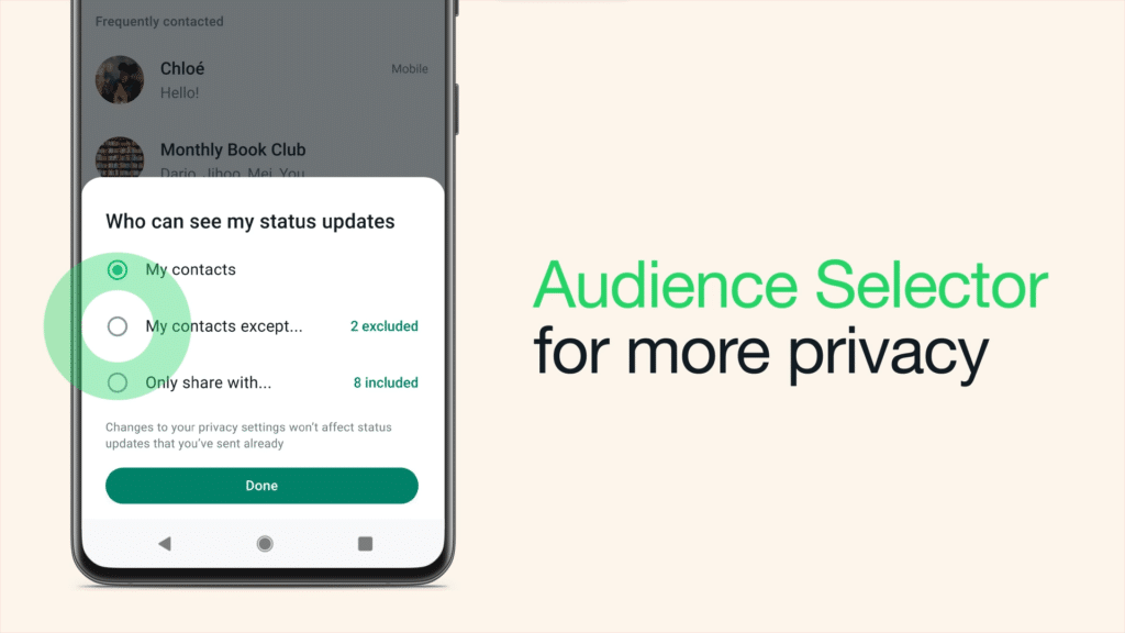 Audience Selector on whatsapp اخبار اقتصادية والعملات الرقمية والذكاء الاصطناعي