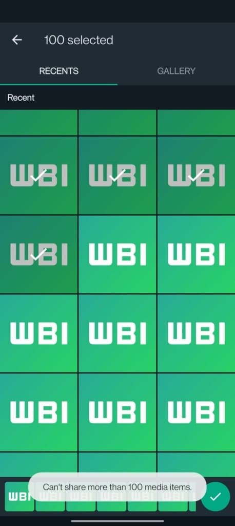 Media share limit in whatsapp اخبار اقتصادية والعملات الرقمية والذكاء الاصطناعي