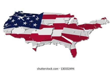 united states map cracked conceptual 260nw 130332494